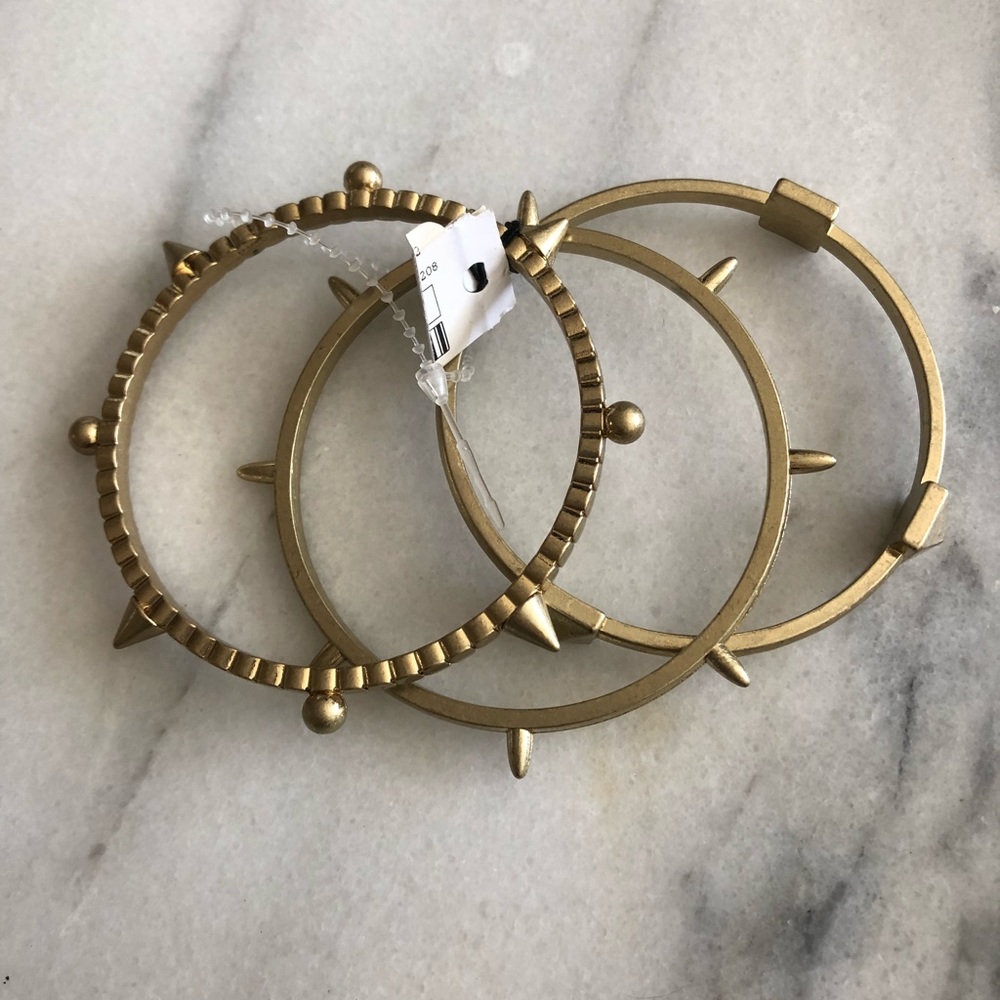 Never worn gold bangle set